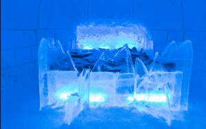 Ice hotel arctic norway ice bed