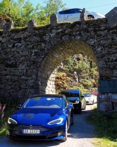Norway bridge BMW Tesla Nissan