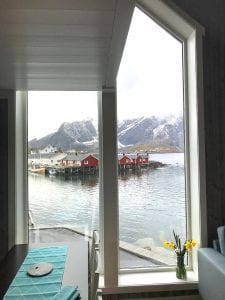 Eliassen Rorbuer Arctic Norway window view