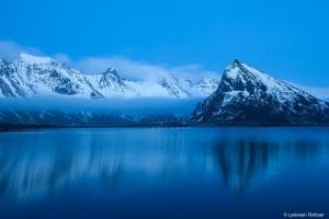 Lydersen Lofoten blue landscape
