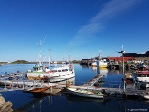 Lydersen Lofoten village docks and boats