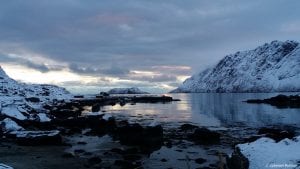 Lydersen Lofoten winter sea sky landscape
