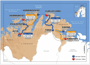 2018 Route Map of the Arctic Race of Norway