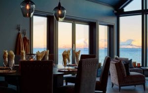 Set dining table in Lyngen Experience Lodge, Arctic Norway