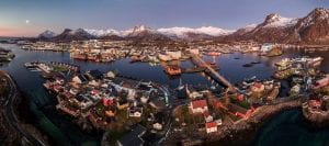svolvær landscape twilight lofoten norway