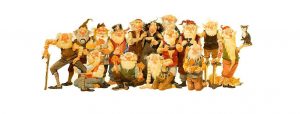 Yule Lads with parents, mother and father